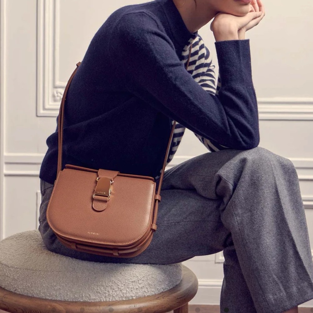 NWT Senreve Cadence Crossbody in pebbled chestnut with gold hardware - Picture 7 of 12